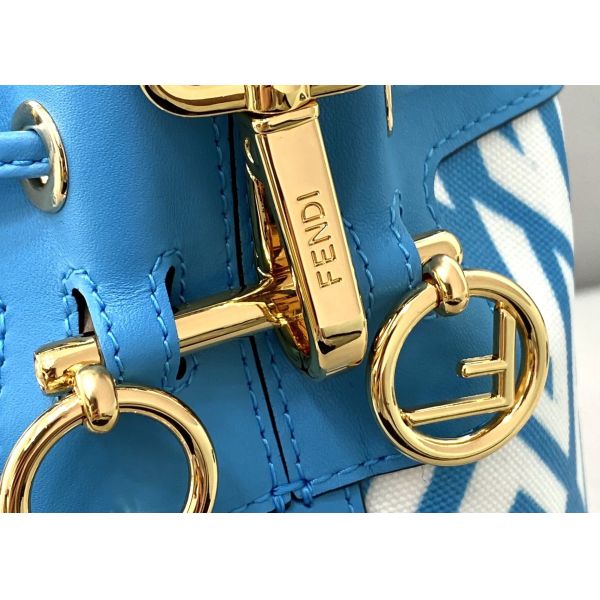 3D Effect Blue Bucket Bag , Psychedelic Crossbody Bucket Bag