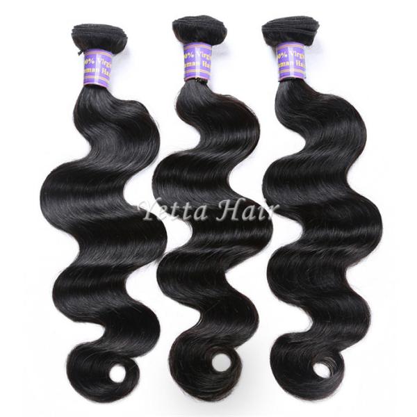 Natural Black 7A Peruvian Body Wave Virgin Hair Bundles No Terrible Smell