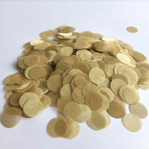 60 Mesh Round Brass Wire Mesh Screen Brass Filter Mesh For Smoking Pipe