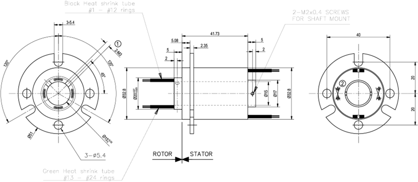 Customized Miniature Through Bore Slip Ring For Military Devices / Radar Antennas