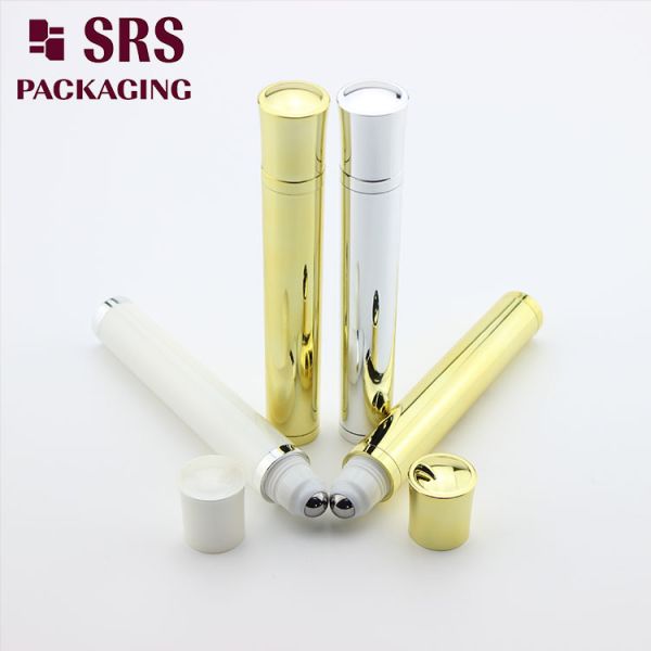 SRS New 10ml Plastic Roll-on Bottle White Vibrating Rollon Bottle Eye Cream 10ml Plastic Roll on Bottle Wholesale