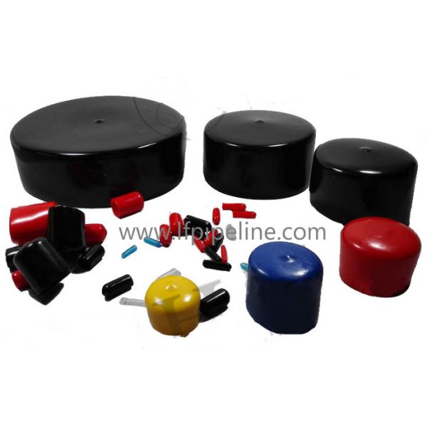 20mm--150mmポリ塩化ビニールの管のエンド キャップ、管のための円形の黒いプラスチック エンド キャップは、管の端カバーに通した