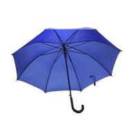 Parapluie de couleur solide de poignée de J avec l'axe en métal de 8mm