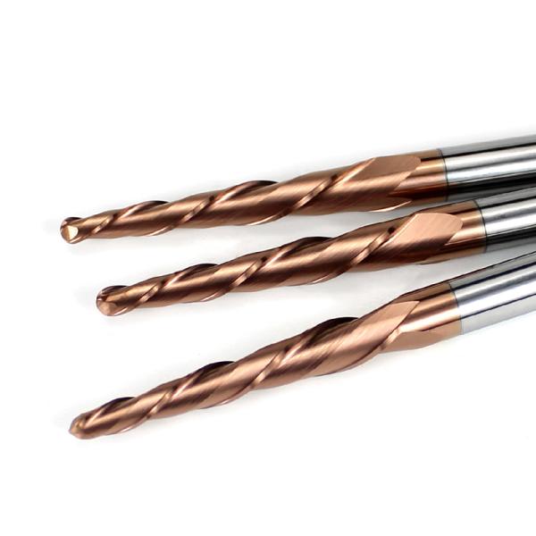 YingBa Wholesale Price 8mm CNC Wood Router Bit Diamond 2Flute Spiral Tapered Ball Nose End Mil Milling CNC Cutter  for Wood MDF