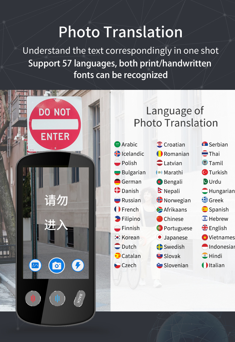 Two Way Language Translation Device Real Time Mobile Remote Translation Multilingual Translator