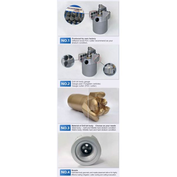 высокий буровой наконечник Pdc анкера угля вакуума шахты ссадины 45CrNiMoV