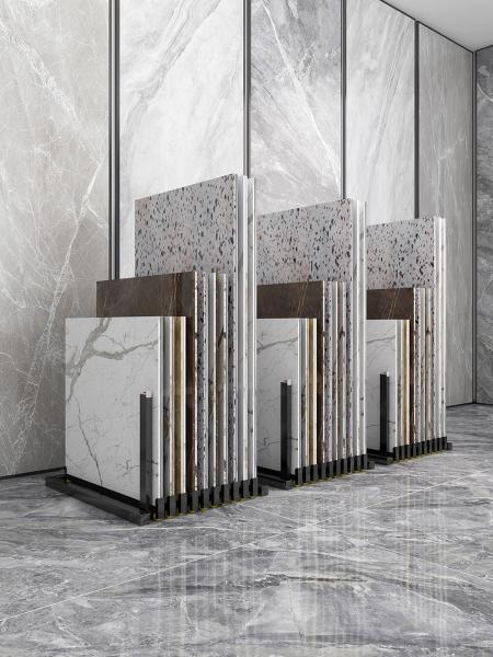 600x1200mm Slab Tile Display Stand  Pulling Out Granite Marble Stone Sample Display Rack