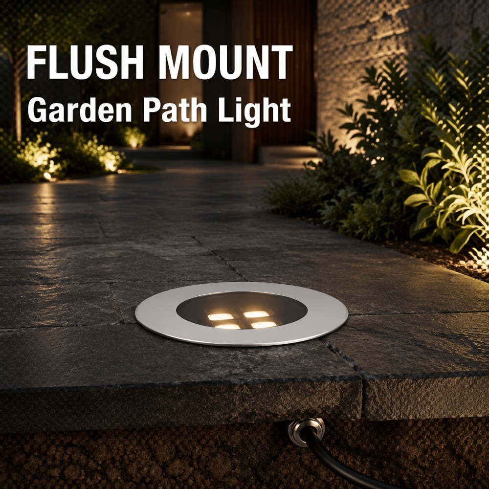 Shallow Depth Ground Luminaire 9W Pre Wired Recessed Outdoor Spot IP68 Waterproof - MB150