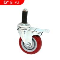 3 pouces en plastique PU chariot moteur moteur moteur
