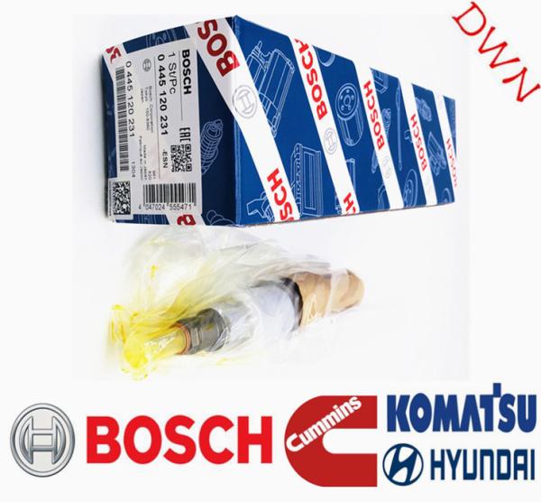 Injetor comum 0445120231=0445120059 do motor do combustível diesel do trilho de BOSCH para o motor de Cummins KOMATSU200-8 HyundaiHL770-7A
