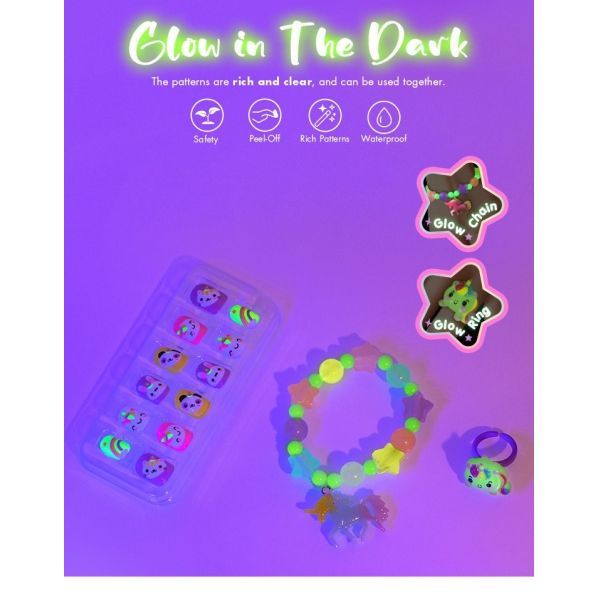 Assorted Children DIY Nail Art Kit Girls Beauty Playing Studio Customizable