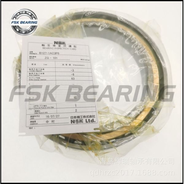 Venta caliente B127-1AC3P5 rodamiento de bola de contacto angular para la máquina centrífuga jaula de acero