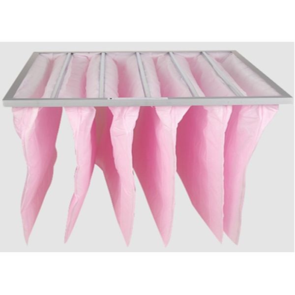 8 Pockets Air Filter Element , 70%-95% Air Purifier Bags F5 F6 F7