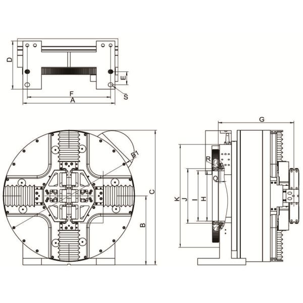 Цыпленок полного хода высокой точности пневматический для токарного станка CNC