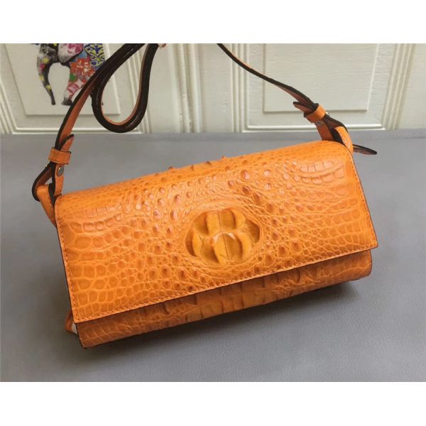 Genuine Crocodile Skin Lady Small Flap Purse Authentic Alligator Leather Women Sling Shoulder Bag Female Cross Body Bag