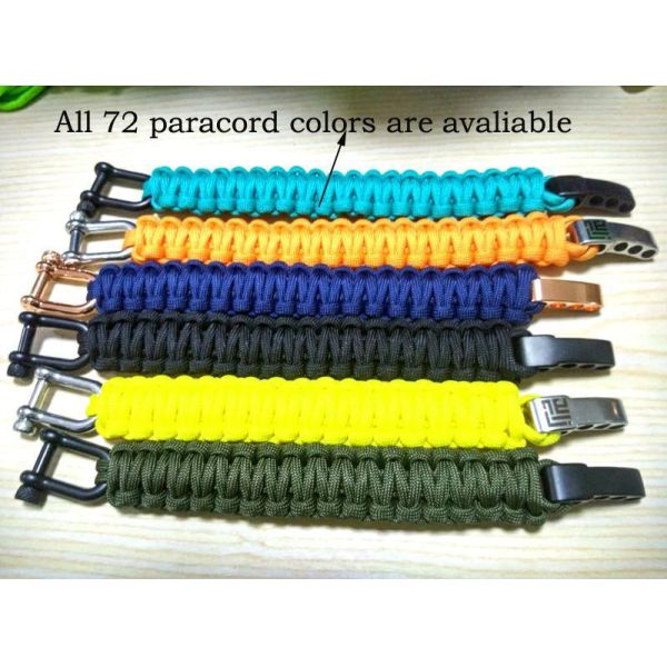 550 Paracord Survival Bracelet Customized Request Adjustable Polyester Rope Wristband