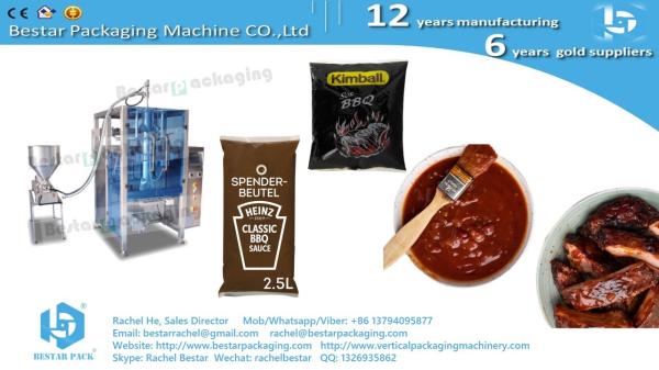 liquid packing machine with two cans mixing liquid packaging BSTV-650P