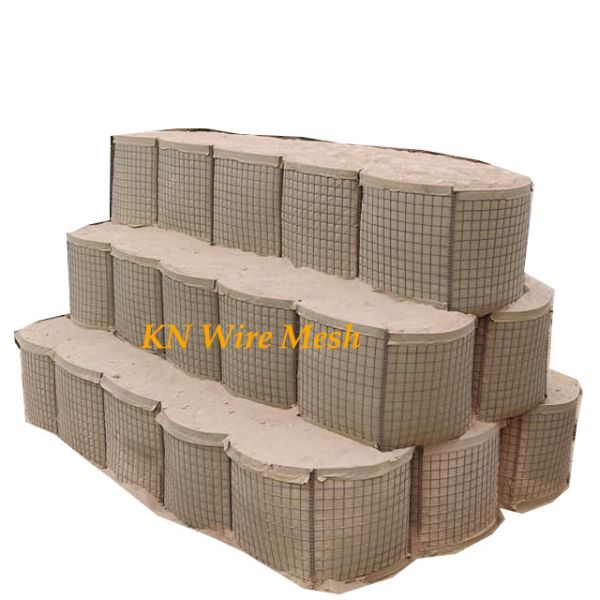 3.7mm Gabion Hesco Mil 7 Military Sand  Wall For Coastal Erosion