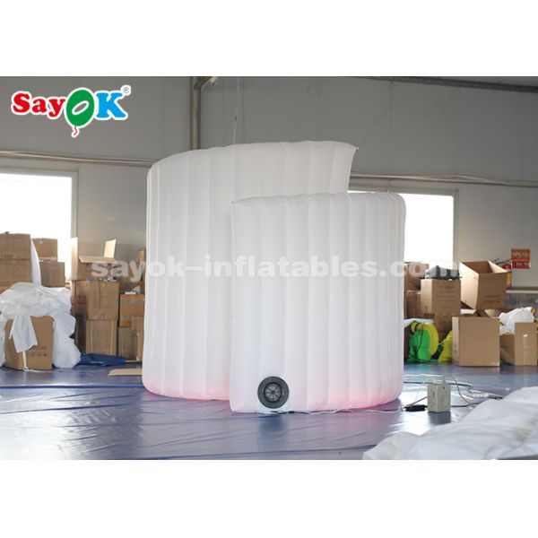 Mur gonflable de spirale de cabine de photo de photo de studio de la décoration gonflable LED d'étape avec le ventilateur