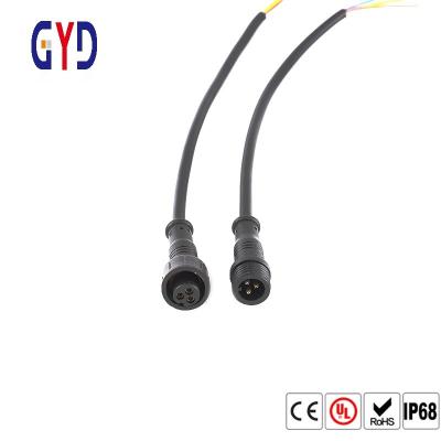 Mini homem de 2 3 Pin Waterproof Data Connector Pvc e tomada fêmea