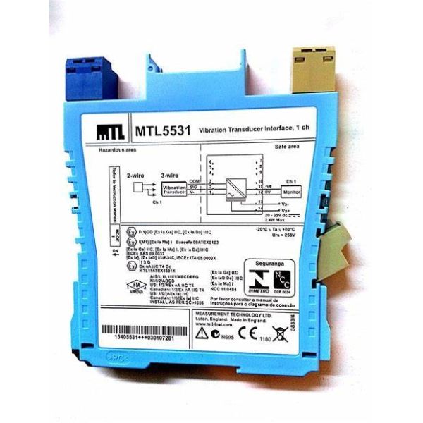 5531 Vibration Transducer Interface MTL Instruments 20 To 35VDc