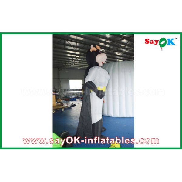 Голубая/красная раздувная корова супермена подгоняла модель животного характера раздувную