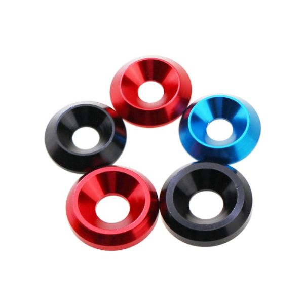 M16 15mm Id Small Colorful Anodizing Metric Aluminum Countersunk Washer Ring