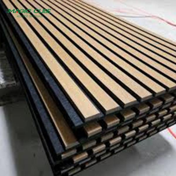 Wood Slats Akupanel Wall Wooden Slatted Acoustic Panels for Decoration in HPL Finish