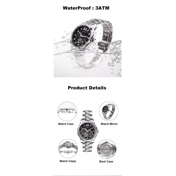 Water-Resistant Men's Mechanical Watch · 11.5mm Case | Japanese Miyota 82S7 Movement