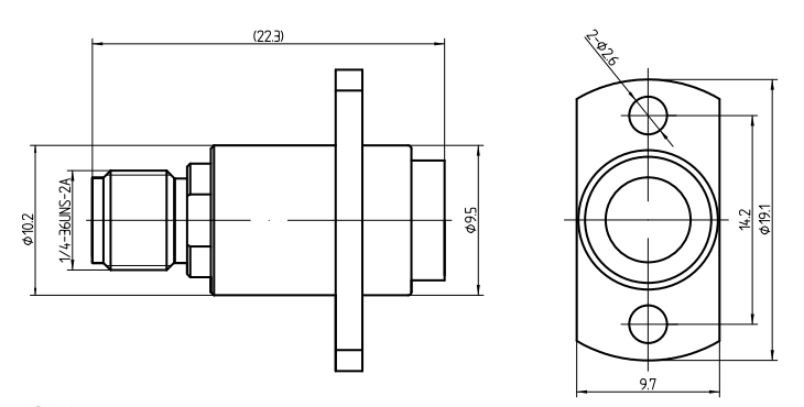 2 Holes RF Adapter Flange BMA To SMA Adapter DC-18GHz For RF Passive Components
