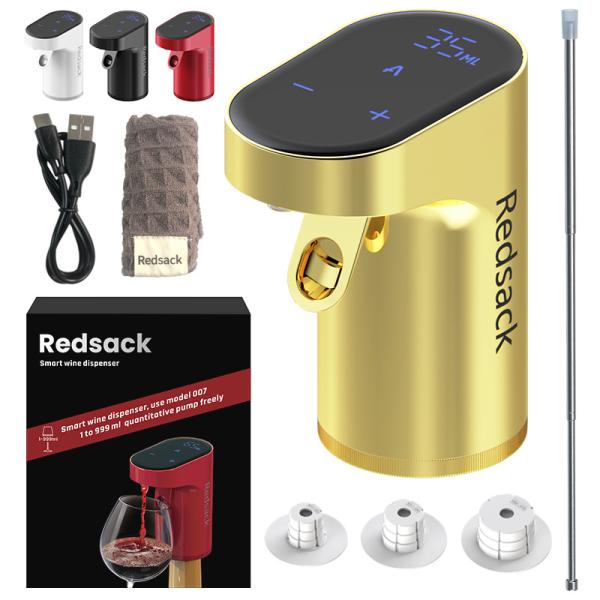 2025 Luxury Smart Portable Automatic Rechargeable Electronic Electric Wine Aerator Pourer Decanter Dispenser Pump Set