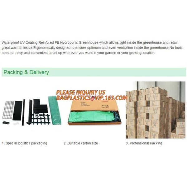 Hydroponic Grow Tent Kits, Mylar Grow Tent, 600D Gardening Green House, Polytunnel, Mini Walk-in Greenhouse