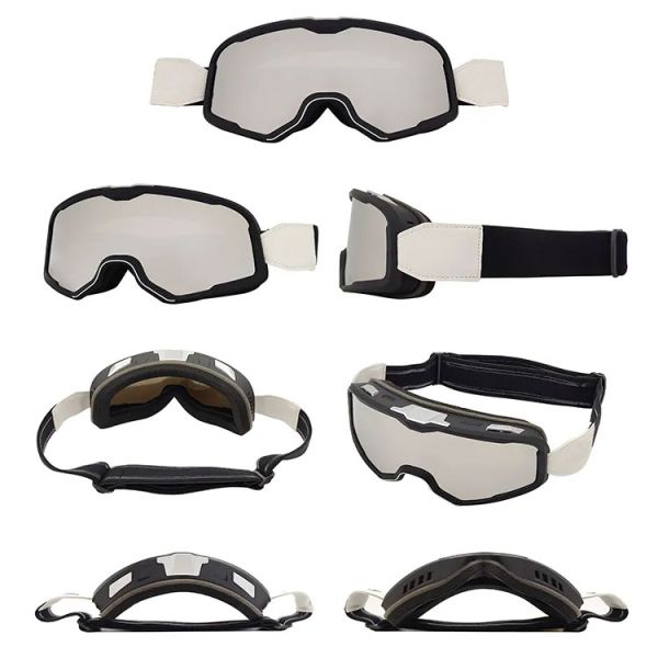 1 Layer Face Foam Optional Windproof Vintage Motocross Goggles for OEM Customization