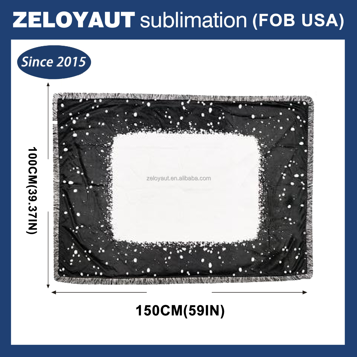 ZELOYAUT Star Star Blanket 100% Polyester DIY Single-sided Printed Bed Sofa Sublimation Blanket Heat Transfer Printing Material