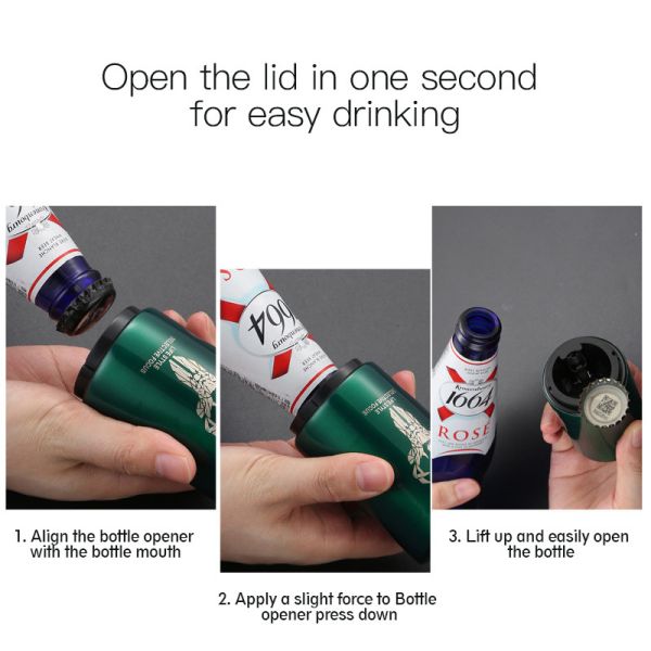 Automatic Magnetic Beer Bottle Opener Stainless Steel Kitchen Gadget