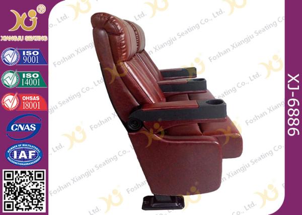 Soft Padded Push Back Theater Seating Chair For Commercial Cinema 2.3mm Thickness