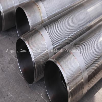 Polished Non Magnetic Stainless Steel Wedge Wire Continuous Slot Screen Tube Johnson V Wire Strainer Pipe