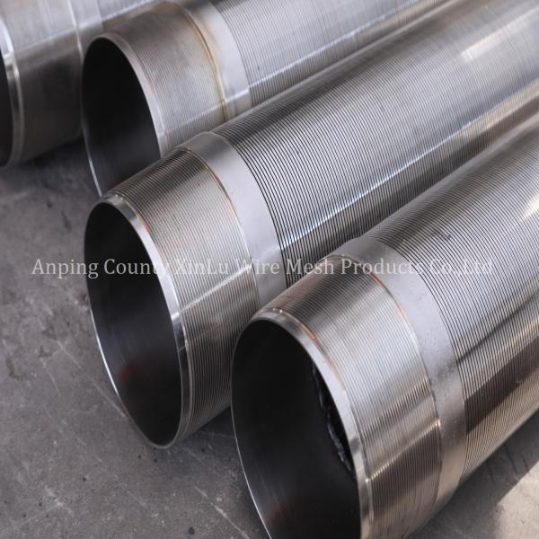 Polished Non Magnetic Stainless Steel Wedge Wire Continuous Slot Screen Tube Johnson V Wire Strainer Pipe