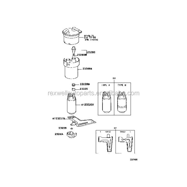 Автофильтр топливного насоса для Toyota Yaris 2NZ 23217-23010 Т/Т оплата и быстрая доставка