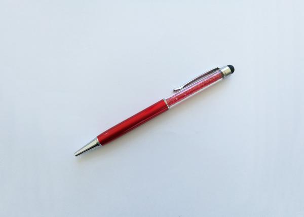 Crystal Twist Metal Pen with Stylus Pen for promotion with laser logo(M3001A)