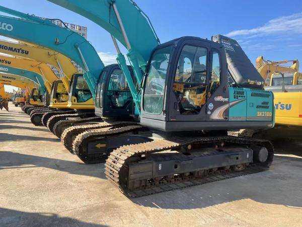 SK210 Second Hand Kobelco Excavators Digger 21T Tracked Equipment Machinery 118kw