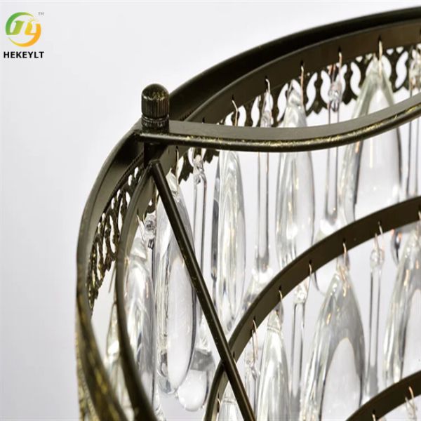 Современная роскошная ясная расположенная ярусами люстра E12 приведенная с акцентами Кристл