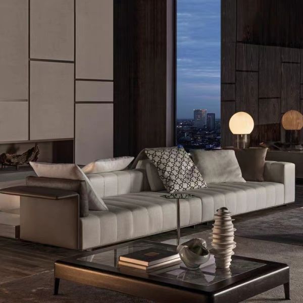 Modern Hotel Lobby Furniture Module Large Flat Floor Piano Wedge Sofa