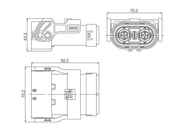 Electrical 200A 2 Pin Plug And Socket Connectors CE Certification