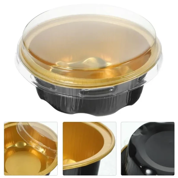 Baking Dishes Pans Type Au Gratin Dishes 100 Pcs Aluminum Foil Pans with Lids