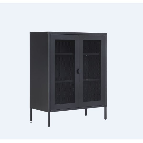 H1015mm Living Room Storage Cabinet Modern Steel Sideboard Storage Cabinet