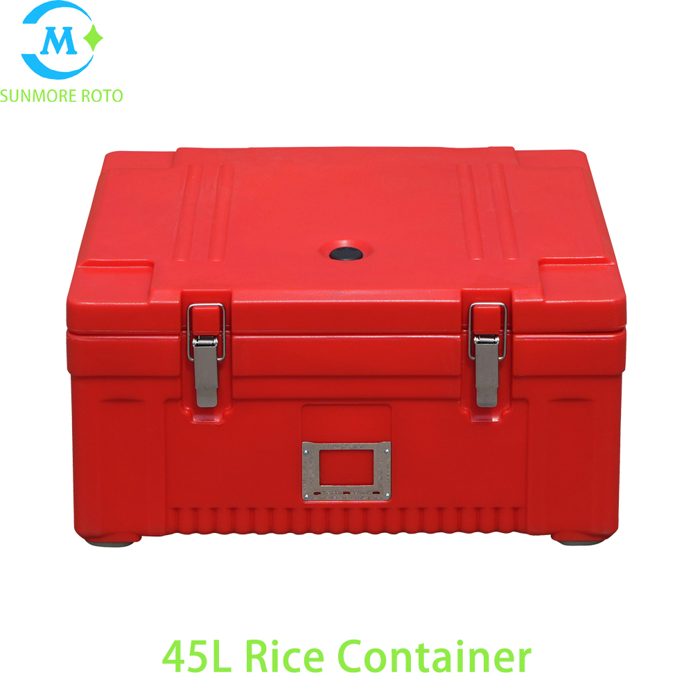 SUNMORE ROTO OEM 45L Rotomolded Thermal Rice Container, Stainless Steel Latch Sealed Insulated Food Storage Box For Catering Food Delivery