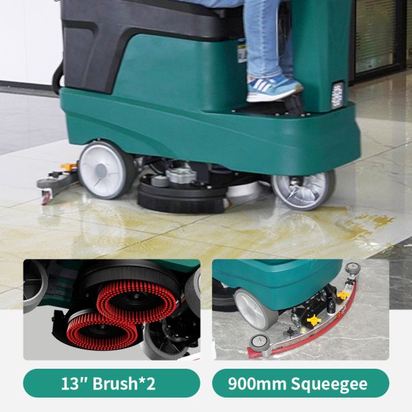 Industrial automatic Ride On Floor Scrubber Machine Drier 4000㎡/H customized