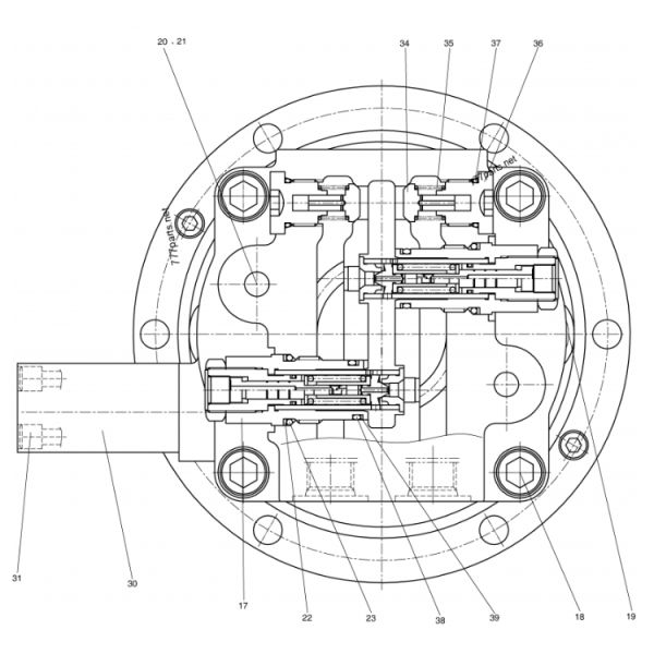 Moteur à entraînement pivotant pour moteur hydraulique de Voyage Doosan