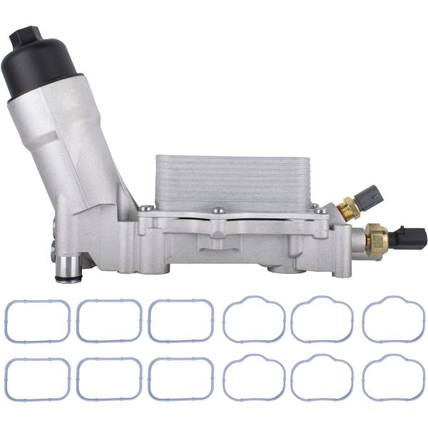 68105583AF Aluminum Engine Oil Cooler Oil Filter Housing Kit With Gaskets